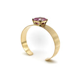 Vintage Signature 14K Gold and Kunzite Cuff Bracelet Bracelet Kirsten's Corner