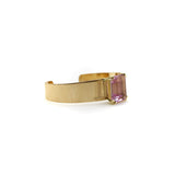 Vintage Signature 14K Gold and Kunzite Cuff Bracelet Bracelet Kirsten's Corner