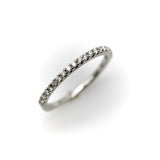 14K White Gold Half-Hoop Eternity Band jewelry Kirsten's Corner