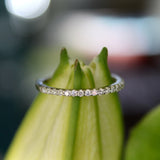 14K White Gold Half-Hoop Eternity Band jewelry Kirsten's Corner