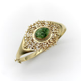 14K Gold Signature Jade and Seed Pearl Statement Bracelet bracelet Kirsten's Corner