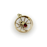 14K Gold Edwardian Austro-Hungarian Spider Pendant jewelry Kirsten's Corner