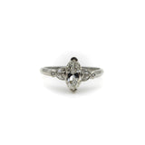 Vintage Marquise Diamond and Platinum Engagement Ring Rings Kirsten's Corner