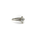 Vintage Marquise Diamond and Platinum Engagement Ring Rings Kirsten's Corner