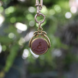 Victorian 18K Gold Swivel Fob with Compass and Hardstone Intaglio jewelry Kirsten's Corner