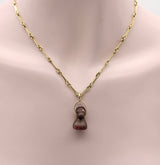 Pre-Columbian Jasper Dog Pendant & Seal with 14K Gold Bail Necklaces, Pendants Kirsten's Corner Jewelry