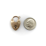 Vintage 9K Gold Heart Padlock Charm Kirsten's Corner