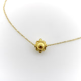 21K Gold Etruscan Revival Bead & 14K Gold Chain Necklace Necklace Kirsten's Corner