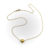 21K Gold Etruscan Revival Bead & 14K Gold Chain Necklace Necklace Kirsten's Corner