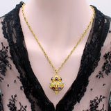 Vintage 18K Gold Etruscan Revival Extra Large Lantern Charm with Encrusted Jewels pendant, Charm Kirsten's Corner