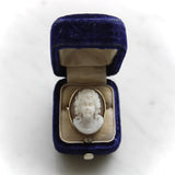 Victorian High Relief Cameo of Young Maiden in 14K Gold Ring ring Kirsten's Corner