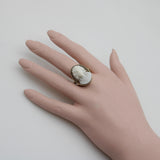 Victorian High Relief Cameo of Young Maiden in 14K Gold Ring ring Kirsten's Corner