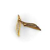 14K Gold and Diamond Wing Shaped Earrings Earrings Kirsten's Corner