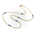 Fabergé 18K Gold Mariners Link Chain with Guilloché Enamel Stations Chain Kirsten's Corner