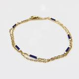 Fabergé 18K Gold Mariners Link Chain with Guilloché Enamel Stations Chain Kirsten's Corner