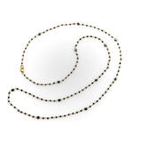 14K Gold Hand-Faceted Black Diamond Hand Wired Chain Necklace