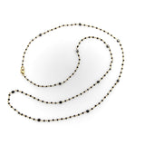 14K Gold Hand-Faceted Black Diamond Hand Wired Chain Necklace Necklace Kirsten's Corner