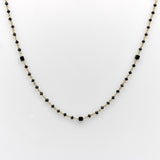 14K Gold Hand-Faceted Black Diamond Hand Wired Chain Necklace Necklace Kirsten's Corner