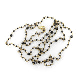14K Gold Hand-Faceted Black Diamond Hand Wired Chain Necklace