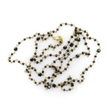 14K Gold Hand-Faceted Black Diamond Hand Wired Chain Necklace Necklace Kirsten's Corner