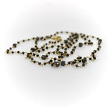 14K Gold Hand-Faceted Black Diamond Hand Wired Chain Necklace Necklace Kirsten's Corner