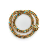 Etruscan Revival Portuguese Cannetille 19.2K Gold & Turquoise Necklace Necklace Kirsten's Corner Jewelry