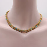 Etruscan Revival Portuguese Cannetille 19.2K Gold & Turquoise Necklace Necklace Kirsten's Corner Jewelry
