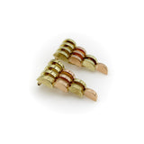 Retro Cartier 14K Yellow and Rose Gold Pyramid Dress Clips Kirsten's Corner