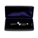 Tiffany & Co. Edwardian 16K Gold Scarf Pin/ Brooch with Aquamarine and Pearl jewelry Tiffany & Co.