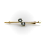 Tiffany & Co. Edwardian 16K Gold Scarf Pin/ Brooch with Aquamarine and Pearl jewelry Tiffany & Co.
