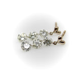 14K Gold Floating Diamond Dangle Earrings Earrings Kirsten's Corner