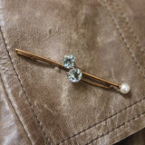 Tiffany & Co. Edwardian 16K Gold Scarf Pin/ Brooch with Aquamarine and Pearl jewelry Tiffany & Co.