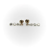 14K Gold Floating Diamond Dangle Earrings Earrings Kirsten's Corner