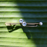 Tiffany & Co. Edwardian 16K Gold Scarf Pin/ Brooch with Aquamarine and Pearl jewelry Tiffany & Co.