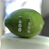 14K Gold Floating Diamond Dangle Earrings Earrings Kirsten's Corner