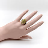 Ancient-Inspired Classical Sterling Silver and 24K Gold Ring with Diamonds ring Kirsten's Corner