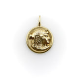 14K Gold Egyptian Revival Nekhbet Charm pendant, Charm Kirsten's Corner