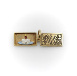 14K Gold Mechanical Enamel Happy Birthday Charm Kirsten's Corner
