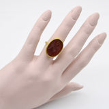 18K and 22K Gold Carnelian Intaglio Heron Ring from Metropolitan Museum of Art RING Kirsten's Corner