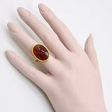 18K and 22K Gold Carnelian Intaglio Heron Ring from Metropolitan Museum of Art RING Kirsten's Corner