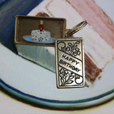 14K Gold Mechanical Enamel Happy Birthday Charm Kirsten's Corner