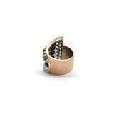 Art Deco Platinum Topped Diamond and Sapphire Ring with 14K Gold Shank Ring Kirsten's Corner