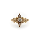 14K Gold Victorian Three-Stone Old Mine Cut Diamond Ring ring Kirsten's Corner