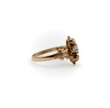 14K Gold Victorian Three-Stone Old Mine Cut Diamond Ring ring Kirsten's Corner