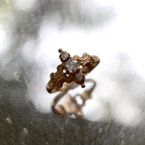 14K Gold Victorian Three-Stone Old Mine Cut Diamond Ring ring Kirsten's Corner