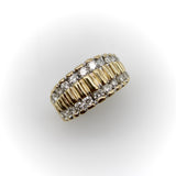 Vintage 14k Gold Diamond Encrusted Band ring Kirsten's Corner