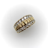 Vintage 14k Gold Diamond Encrusted Band