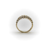 Vintage 14k Gold Diamond Encrusted Band ring Kirsten's Corner