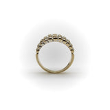 Vintage 14k Gold Diamond Encrusted Band