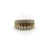 Vintage 14k Gold Diamond Encrusted Band